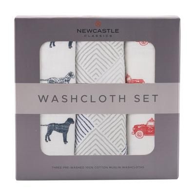 Fire Truck Cotton Washcloth Set 3PK - Newcastle Classics 705