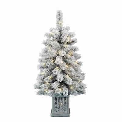 3Ft H Full Flocking Hard Needle Artificial Porch Tree With Lihgt- Jeco Wholesale CH-CT82