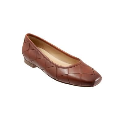 Women's Hanny Flats by Trotters in Luggage (Size 7 M)