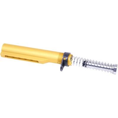 Guntec USA AR-15 Mil-Spec Buffer Tube Set Anodized Gold MILTUBESET-GOLD