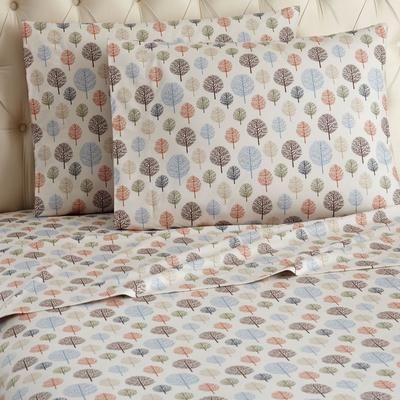 Micro Flannel® Tree Print Sheet Set by Shavel Home Products in Flannel (Size CALKNG)