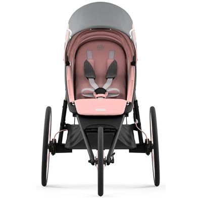 Cybex AVI Jogging Stroller Bundle - Black/Pink Frame + Silver Pink Seat Pack