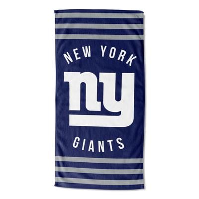 NY Giants Stripes Beach Towel by NFL in Multi