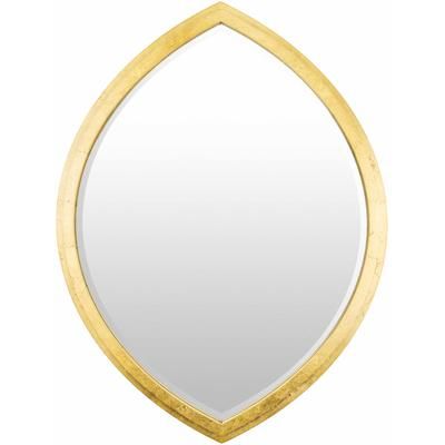 Dalyan 43"H x 24"W x 1"D Modern Wall Mirror Gold Accent Mirror - Boutique Rugs