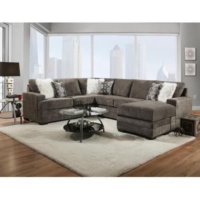 Raphael 3 pc Sectional Cloud Charcoal - Chelsea Home Furniture 422760-07-SEC