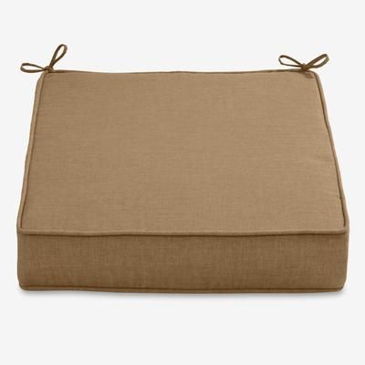 BH Outdoor Performance Single Deep Seat Cushion by BrylaneHome in Khaki Outdoor Patio Chair Padding