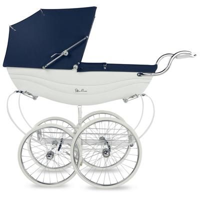 Silver Cross Balmoral Pram - White / Navy