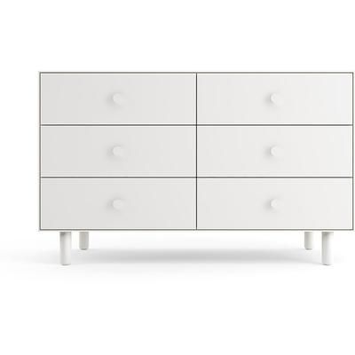Oeuf 6 Drawer Dresser - Fawn - White