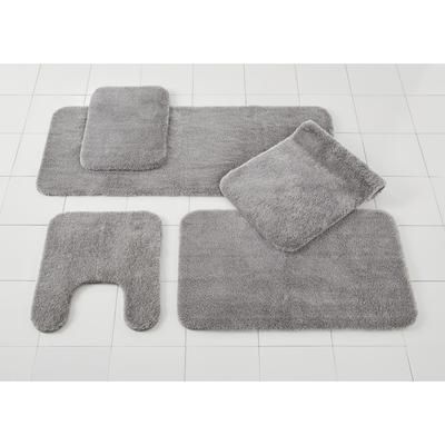 Wide Width The Elegance Bath Rug Collection - Bath Rug by BrylaneHome in Silver (Size 24" W 60" L)