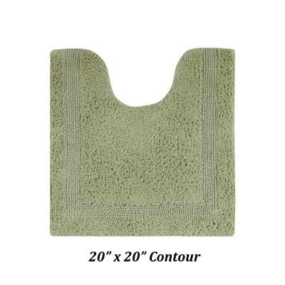 Lux Collections Bath Mat Rug 20" X 20" Contour by Better Trends in Sage
