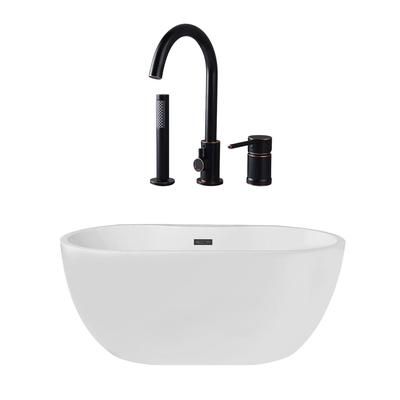 Randolph Morris Hudson 61 Inch Acrylic Double Ended Freestanding Tub and Faucet Package RMA350-ORBF