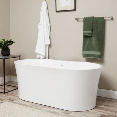 Randolph Morris Una 67 Inch Acrylic Double Ended Freestanding Tub RMD56P-C