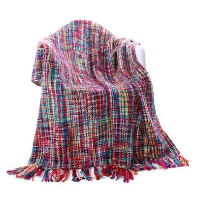 Battilo Home Tropical Style Multi-Color Rainbow Throw Blanket, 63" x 49" by Battilo Home in Multi (Size 63" X 49")