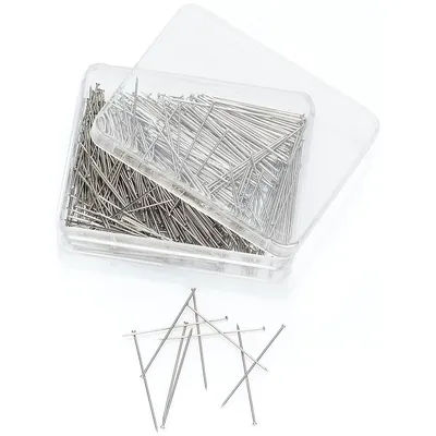 buttinette Epingles en acier, argent, longueur : 30 mm, 35 g = env. 500 pièces