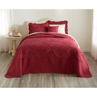 Amelia Bedspread by BrylaneHome in Berry (Size FULL)