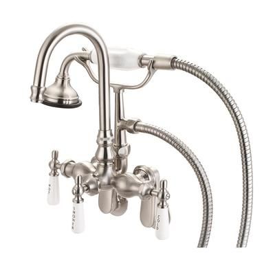 Randolph Morris Mason Hill Collection Clawfoot Tub Wall Mount Gooseneck Faucet with Handshower RMH402-BN