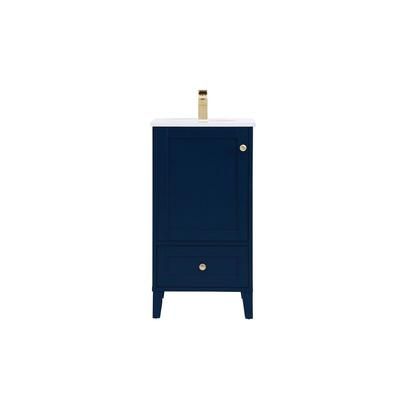 18 inch Single Bathroom Vanity in Blue - Elegant Lighting VF18018BL