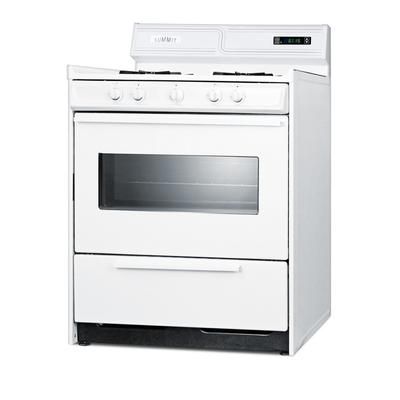 "30" Wide Gas Range - Summit Appliance WNM2307KW"