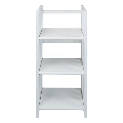 3-Shelf Folding Bookcase 14" Wide-White by Casual Home in White