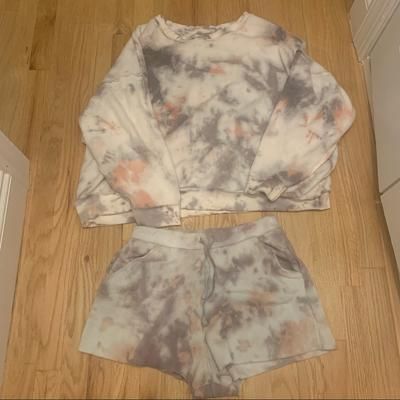 Free People Tops | Free People Matching Tie Dye Set | Color: Cream/Tan | Size: M