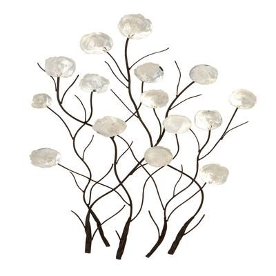 White Metal Coastal Abstract Wall Decor by Quinn Living in White
