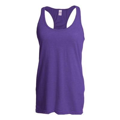 Tultex S190TC Women's Racerback Tank Top in Heather Purple size Large | Cotton/Polyester Blend 190