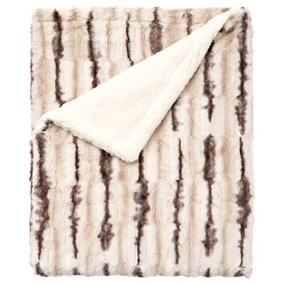 Faux Fur Animal Print Blanket by BrylaneHome in Chinchilla Print (Size KING)