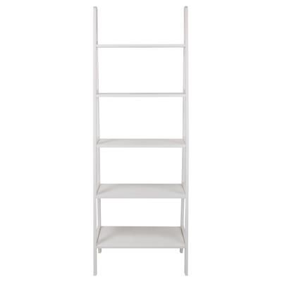 5-Shelf Ladder Bookcase-White by Casual Home in White