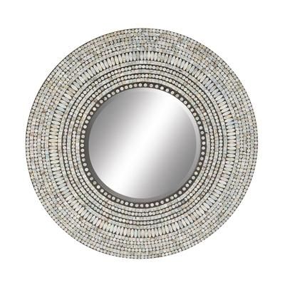 Blue Coastal Wood Wall Mirror by Quinn Living in Blue