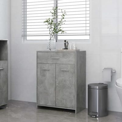 vidaXL Armadio da Bagno Grigi Cemento 60x33x80 cm in Truciolato