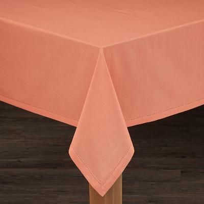 Wide Width AMETHYST TABLECLOTHS by LINTEX LINENS in Coral (Size 60" W 102"L)