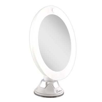LED Lighted Z'Swivel Power Suction Cup Mirror 10X by Zadro Products Inc. in White