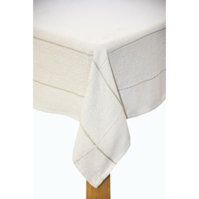 Wide Width CARLISLE TABLECLOTHS by LINTEX LINENS in Silver (Size 52" W 70" L)