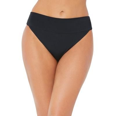 Plus Size Women's High Cut Cheeky Swim Brief by Swimsuits For All in Black (Size 6)