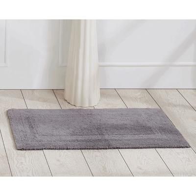 Lux Collections Bath Mat Rug 17" X 24" Rectangle by Better Trends in Gray