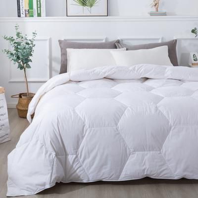 Honeycomb Stitch Down Alternative Comforter, White by St. James Home in White (Size KING)