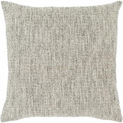 Galilee 18" Square Modern Charcoal/Ivory/Light Sage/Metallic Gold/Off White Throw Pillow - Boutique Rugs
