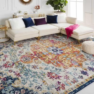 Lefors 22" Square Modern Cotton Navy Throw Pillow - Boutique Rugs