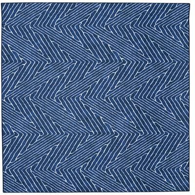 Washable Fuller Blue/Ivory Rug by Linon Home Décor in Blue