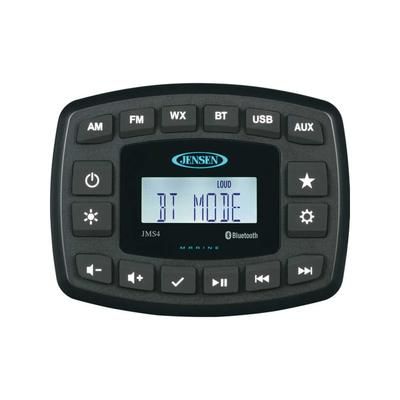 Jensen Compact Bluetooth Am/Fm/Usb/Wb Waterproof Stereo Black 4in JMS4RTL