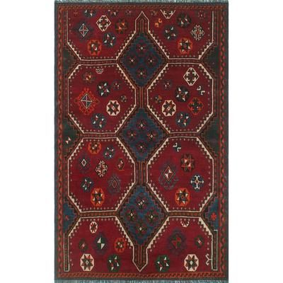 Vintage Distressed Gulistan Red/Orange Rug - 4'2" x 6'8"