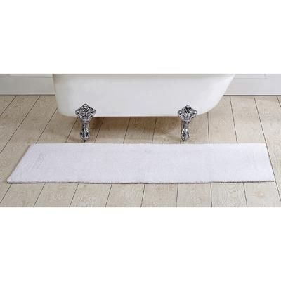 Lux Collections Bath Mat Rug 20" X 60" Runner by Better Trends in White