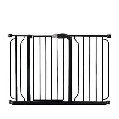 Black Extra Wide Metal Pet Gate, 2" L X 49" W X 30" H, 2 IN