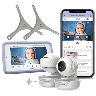 Hubble Connected Nursery Pal Deluxe Twin Smart Baby Monitor