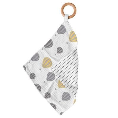 Hot Air Balloon & Pencil Stripe Bamboo Blankie Teether - Newcastle Classics 11001