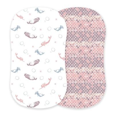 Mermaids and Scales Bamboo Bassinet Sheets - Newcastle Classics 5504