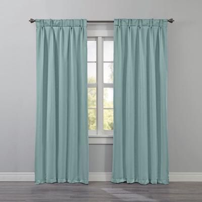 Wide Width BH Studio Room-Darkening Pinch Pleat Panel by BH Studio in Seaglass (Size 35" W 72" L) Window Curtain