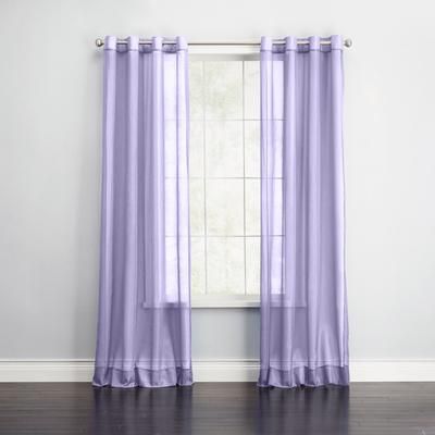 Wide Width BH Studio Sheer Voile Grommet Panel by BH Studio in Lavender (Size 56" W 95" L) Window Curtain