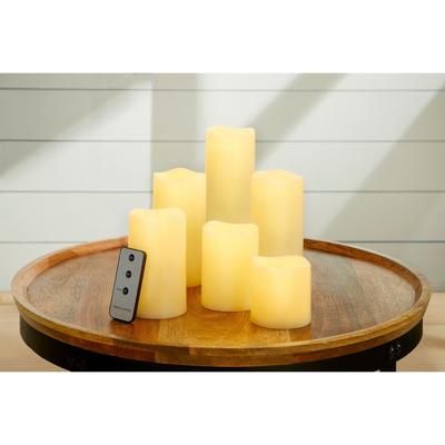 Remote-Controlled LED Candles, Set of 6 by BrylaneHome in Ivory