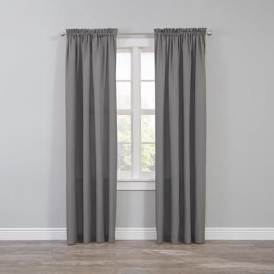 Wide Width BH Studio Microfiber Rod-Pocket Panel by BH Studio in Dark Gray (Size 50" W 84" L)